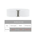 thumbnail image 4 of INSPIRE CHIC Women's Metal Interlock Buckle Stretchy Belts, Fashion Vintage Elastic Waistband for Dresses Coats 33.5x3.0" White, 4 of 7