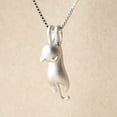 thumbnail image 4 of AYYUFE Women 925 Sterling Silver Jumping Cat Pendant Necklace Collar, 4 of 7