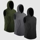 thumbnail image 3 of Paquete de 3 camisetas sin mangas para hombre con capucha de secado rápido Sport Gym Workout Fitness, 3 of 8