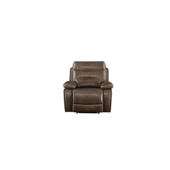 HomeStock Beachy Beauty Recliner ( Motion) in Brown Leather-Gel Match