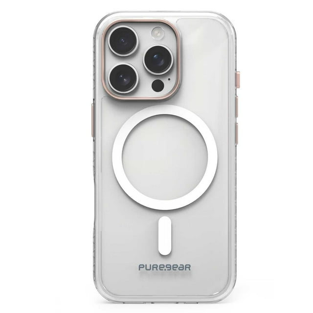 Funda Case PUREGEAR Slimshell Plus Mag para iPhone 16 PRO Transp Rosa