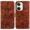 thumbnail image 2 of Compatible with OnePlus Nord 3 Embossed Lily Wallet Case with Card Holder PU Leather Flip Cover, 2 of 5