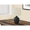 thumbnail image 5 of Lighting - 22"h Table Lamp - Black Ceramic - Ivory Shade - Transitional Style, 5 of 8