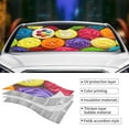 thumbnail image 4 of Kdxio Brightly Colored Cupcakes Print Front Windshield Sun Shade,Folding Auto Sunshade for Car Truck SUV-Small, 4 of 7