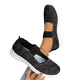 thumbnail image 3 of LTTVQM Orthopedic Shoes for Women Slip-On Arch Support Strap Diabetes Foam Mesh Breathable Walking Shoes Non Slip Comfortable Outdoor Shoes Black 39(US-7.5), 3 of 4