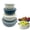Multicolor3, variant on NUOKO 4 Pack Stackable Plastic Mixing Bowls with Lids, Wide Deep Colorful Food Prep Storage Bowls Set for Cooking Baking Kitchen Food Preparation