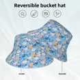 thumbnail image 4 of Kdxio Reflective Bucket Hat - Cute Chickens and Flowers Print Bucket Hat for Men,Women, 4 of 9