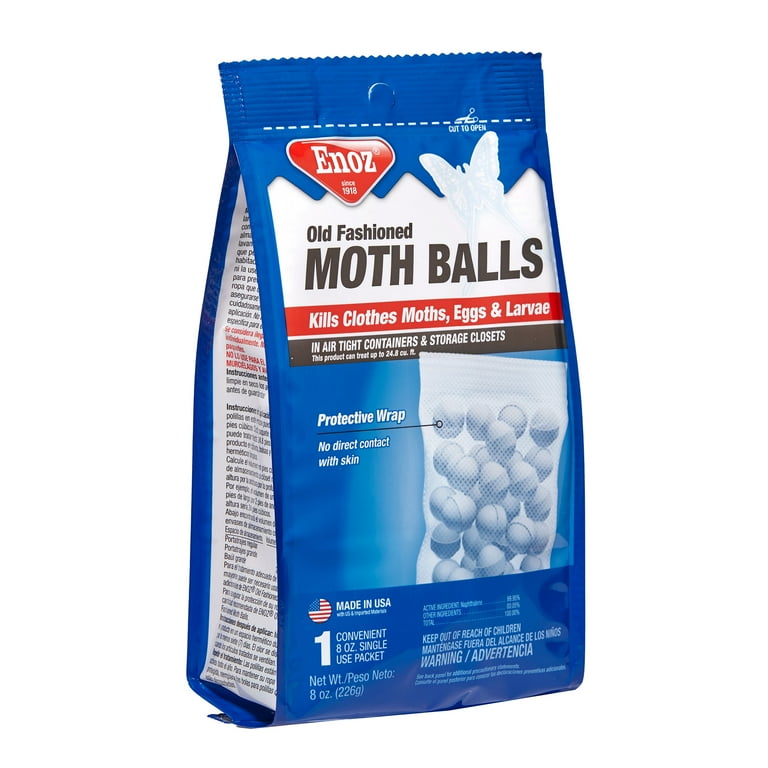 Enoz Old Fashioned Moth Balls, 1 Single Use, 8 oz Packet