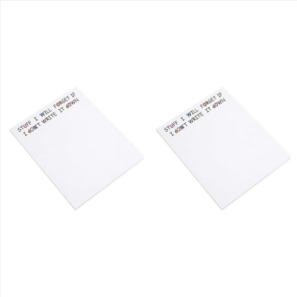 2X Nota Adhesiva Divertida, Bloc de Notas de de Tareas PapeleríA Divertida, Suministros de Oficina, Etiquetas para Cuadernos, Nota Adhesiva de Escritorio 50 PáGinas,A
