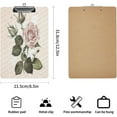 thumbnail image 2 of Cute Clipboard Wood Hardboard Lightweight, A4 Size Writing Pad with Retractable Key Hole for Hanging - Rose Floral Printed Wooden Clipboard, Writing Board 12.5"x9", 2 of 6