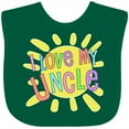 thumbnail image 3 of Inktastic I Love My Uncle- Sun and Rainbow Letters Boys or Girls Baby Bib, 3 of 4