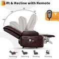 thumbnail image 4 of Ourlova 22 Inch PU Leather Power Lift Recliner Chair - Heat and Massage Claret (Compact Cup Holder Style), 4 of 9