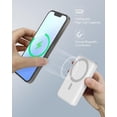 thumbnail image 6 of Podoru Wireless Portable Charger, 10000mAh Magnetic Power Bank LED Display 22.5W PD Fast Charging Battery Pack for iPhone 16/15/14/13/12/Mini/Pro/Pro Max-White, 6 of 8