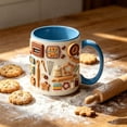 thumbnail image 5 of Ceramic Coffee Mug 350ml with Ergonomic Handle, Microwave and Dishwasher Safe, Daily Use Beverage Cup with Tool Pattern Design for Coffee or Tea, 5 of 5