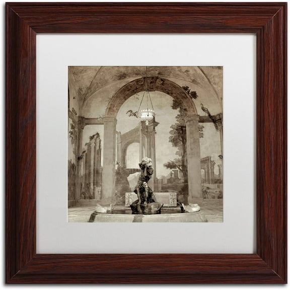 Trademark Fine Art "Lombardy Giardini I" Canvas Art by Alan Blaustein, White Matte, Wood Frame