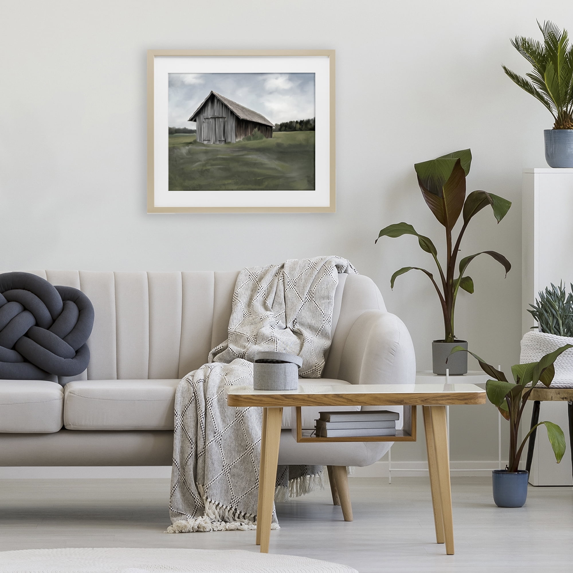 Stupell Industries Farm's Back Pasture Birch Framed Print Under Glass, design by Kim Allen