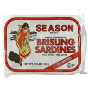 Season Lightly Smoked Brisling Sardines In Water, 3.75 oz (Pack of 12)