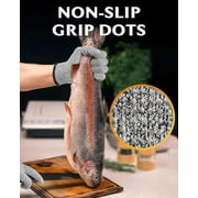 2 Pairs Evridwear Cut Resistant Gloves with Silicone Grip Dots ( Gray+Gray,S)