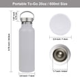 thumbnail image 3 of Neihepal 20oz Leakproof Stainless Steel Insulated Water Bottle with Handle, BPA Free, 2 Pack, Mix, 3 of 6