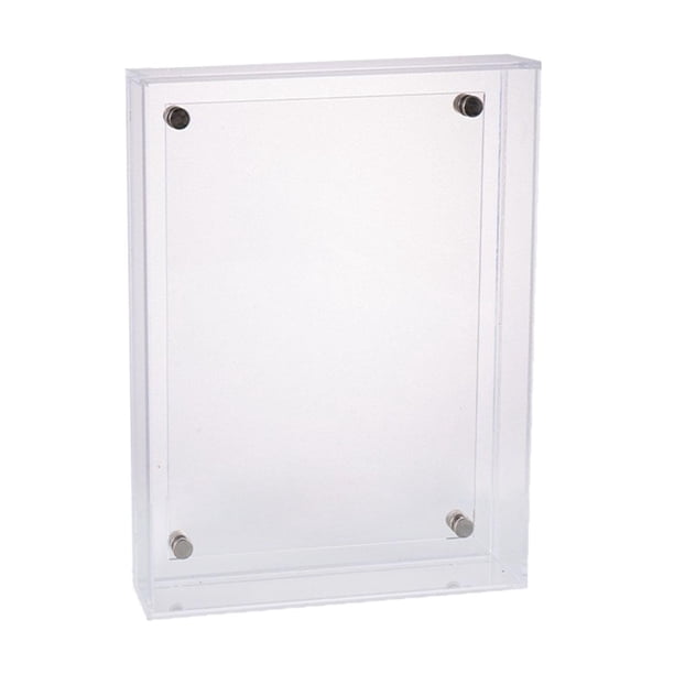 Marcos de fotos acrílicos de 4x6, marcos para pósteres, minimalistas, decorativos, sin marco, de pie, de doble cara, transparentes