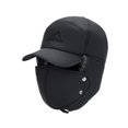 thumbnail image 4 of Gorro de de invierno, gorro Ushanka cómodo e informal para correr, en bicicleta, acampar Negro, 4 of 8