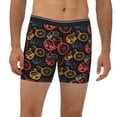 thumbnail image 2 of Picia Compass And Mountains In Bicycle Wheels1 Pattern Men's Athletic Long Leg Briefs , Performance Stretch Underwear，Moisture-Wicking, 2 of 7