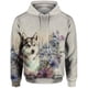 thumbnail image 3 of Sudadera con capucha de moda de otoño para hombre, sudadera con capucha para hombre, estampado de lobo feroz y fresco, ropa Y2k, serie de animales, ropa, sudaderas para hombre, 3 of 5
