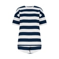 thumbnail image 5 of ylioge Womens 2 Piece Pajama Sets Short Sleeve Sleep Tops and Shorts Casual Stripe Printed Comfortable Loungewear Homewear Pajamas Outfits Set, 5 of 8