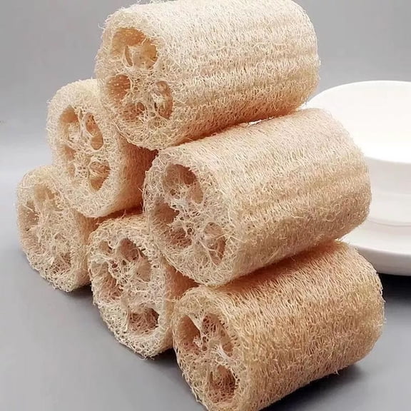 6 Pack Natural Loofah Sponges Organic Luffa Bath Shower Sponge Exfoliating Body Back Scrubber for Adults