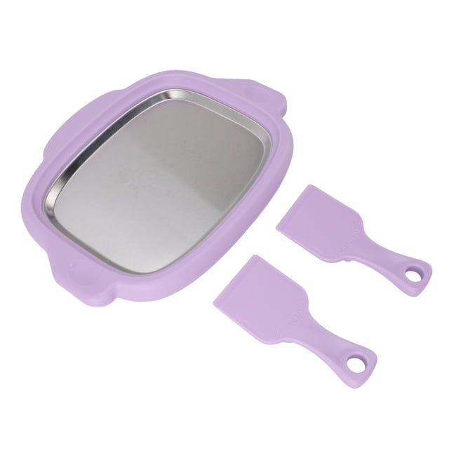 Machine de Brassage et de Friture de Crème Glacée, Machine à Crème Glacée Roulée avec 2 Pelles, Plaque en Acier Inoxydable 304, pour Rouleaux de Crème Glacée Maison, Yogourt et Friandises Glacées