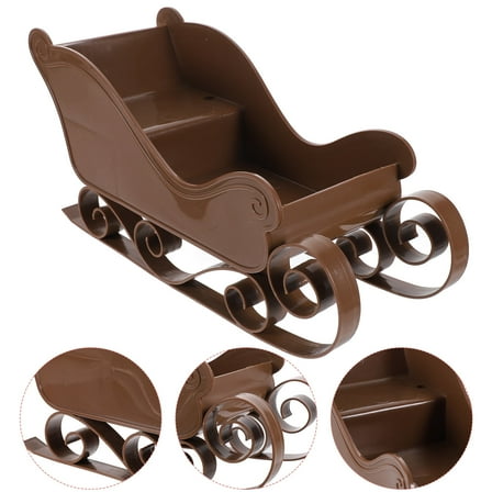 ELAYARD Christmas Sleigh Decoration Light Brown 1Set