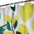 thumbnail image 3 of Yellow Lemon Fruit Branches White Pattern Shower Curtain 72"x84" ,Bathroom Decorative Shower Curtains Set with 12 Hooks,Modern Waterproof Washable Shower Curtain, 3 of 6