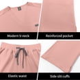 thumbnail image 4 of Niaahinn Scrubs for Women Set - V-Neck Top & Elastic Waist Pants for Nursing Uniforms with 7 Pockets, 4 of 7