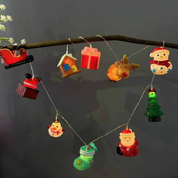 Christmas String Lights 5.4ft 10LEDs Battery Operated Warm White LED Christmas Night Lights