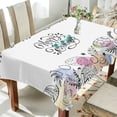 thumbnail image 4 of SKYSONIC Easter Bunny Eggs Tablecloth Waterproof Washable Polyester Square Table Cover Durable Tablecloth for Kitchen Dining Table Party Decor (54 X 54 Inch), 4 of 7