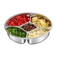 thumbnail image 4 of Divided Serving Tray Stainless Steel 5-Compartment Round Platter Food Prep Snack Condiment Kitchen Dinners, 4 of 9