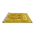thumbnail image 2 of Ahgly Company Machine Washable Indoor Square Persian Yellow Traditional Area Rugs, 6' Square, 2 of 4