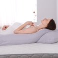 thumbnail image 3 of Almohada corporal de maternidad almohada corporal transpirable para el embarazo almohadas para dormir de maternidad duraderas en forma de U cómodas para, 3 of 8