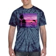 thumbnail image 2 of Wild Bobby, Majestic Dolphins Jumping During Sunset, Animal Lover, Tie-Dye Tees, Spiral Navy, Medium, 2 of 3