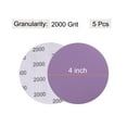thumbnail image 2 of Unique Bargains 5 Pack 4-Inch Purple Sanding Discs 2000 Grits Hook & Loop Professional Aluminum Oxide Sandpaper, 2 of 6
