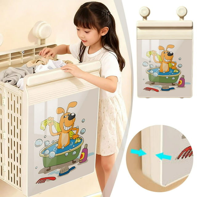 Foldable Bathroom Storage and Hanging Organizer—Space Saving Shower Shelf for Towel Clothes Grooming Easy Clean and Compact