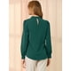 thumbnail image 5 of AllegK Dde San Patricio profesional Blusas de gade manlarcon cuello alto elegante pamujer De color verde oscuro L, 5 of 6
