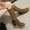 Brown, variant on AXXD High-Heels Knee High Boots,Outdoor Mom Thigh High Boots Work Hiking Shoes Women Ankle Boots Ankle-High Winter Boots For Clearence
