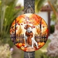 thumbnail image 4 of Happy Thanksgiving Bull Terrier Give Thanks Fall Beanie Scarf Welcome Round Wood Sign Bully Dog Lovers Gifts Idea Hanging Wall Home Decor - 00020, 4 of 5