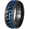 thumbnail image 1 of Mens Anxiety Rings Fidget Rings For Men Women Chain Spinner Rings For Kids Teen Titanium Steel Rings, 1 of 5