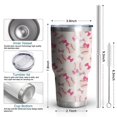 thumbnail image 6 of 30oz Pink Bows and Baseballs Pattern Tumblers Stainless Steel Tumbler with Lid and Straw,Vacuum Insulated Double Wall Travel Tumbler Cups Mug with Cleaning Brush for Coffee,Tea, 6 of 7
