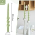 thumbnail image 3 of Gedengni Green Spiral Taper Candles Sticks Pack of 4-9.3 Inch Smokeless Unscented for Wedding DInner Decoration, 3 of 6