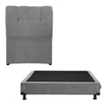 thumbnail image 1 of Box Base Cama Individual + Cabecera Nube Gris Oscuro, 1 of 8