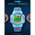 thumbnail image 3 of SKMEI 1451 Reloj para niños Reloj Digital para niños y niñas Reloj de Pulsera Deportivo Resistente al Agua hasta 50 m con luz EL Colorida/Alarma/cronómetro/Indicación de Semana/Fecha, 3 of 6