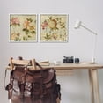 thumbnail image 3 of Stupell Industries Vintage French Floral with Script Botanical & Floral Painting White Framed Art Print Wall Art, 17 x 17, Set of 2, 3 of 9